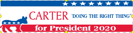 Carter 2020 Bumper Sticker #1